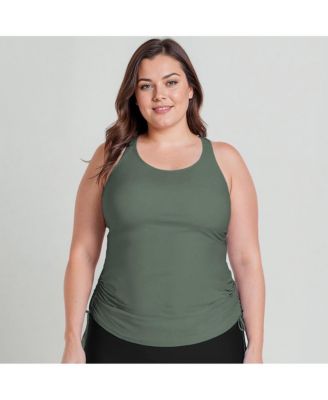 Plus Size Maya Tankini Swim Top With Removable Cups