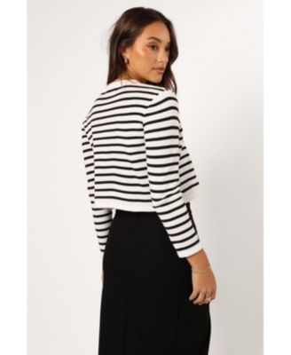 Women's Cynthia Striped Button Front Cardigan