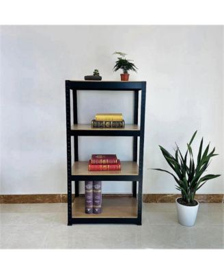 Storage Shelves -  4 Tier Adjustable Garage Storage Shelving, Heavy Duty Metal Storage Utility Rack Shelf Unit for Warehouse Pantry Closet Kitchen, 23.6" x 15.7" x 47.2", Black