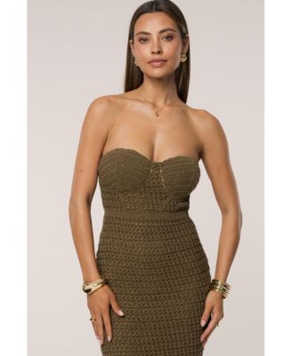 Women's Deep Sea Crochet Maxi Dress