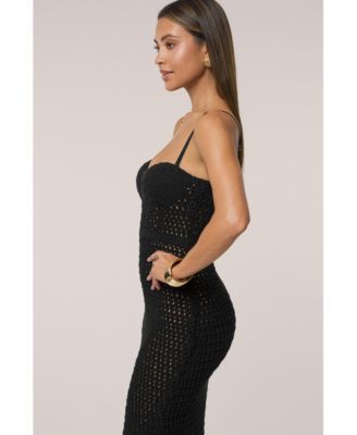 Women's Deep Sea Crochet Maxi Dress