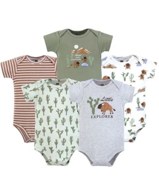 Hudson Baby Baby Boys Hudson Essential Cotton Bodysuits 5-Piece Set - Wilderness 28$