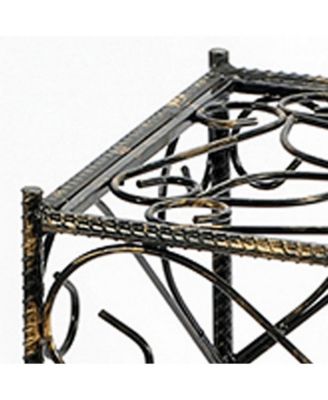 Scrolled Plant Stand with Square Top for Elegant Indoor and Outdoor Display