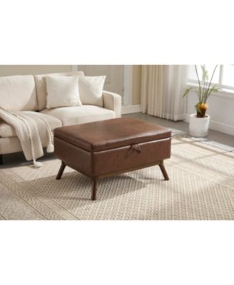 Streamdale Mid-century modern storage bench/coffee table, Assembled, Living/entry/family room