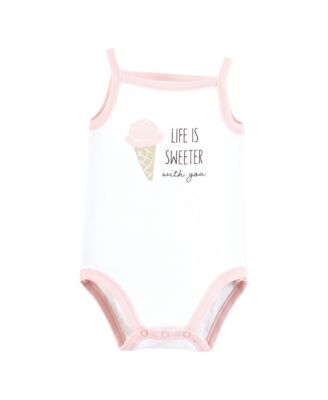 5Pk Natural Sleeveless Bodysuits