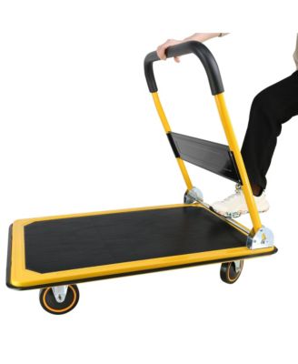 Platform Truck Hand Truck Large Size Foldable Dolly Cart for Moving Easy Storage and 360 Degree Swivel Wheels 660lbs Weight Capacity