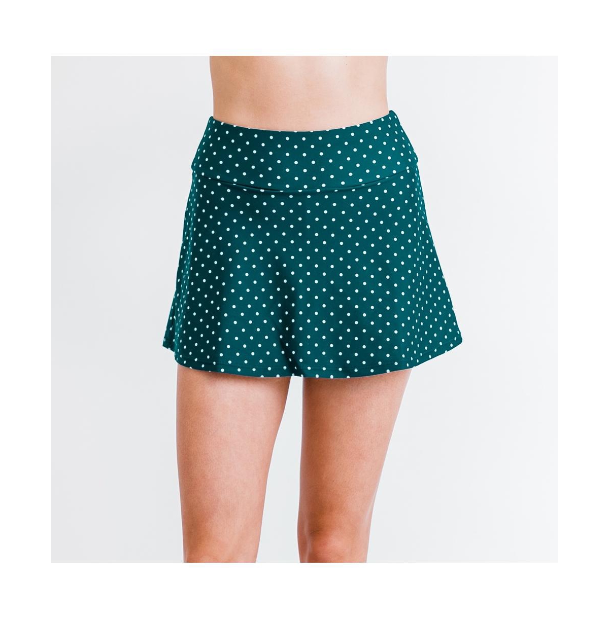 Women's Short Swim Skort - Dark jade bay