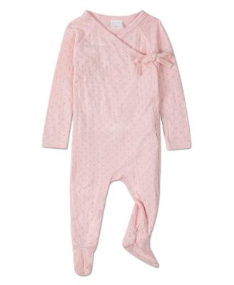 Baby Girls 3 Piece "Little Hearts" Pointelle Footie Set