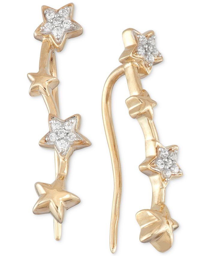 Wrapped in Love Diamond Multi Star Ear Crawlers 1 10 ct. t.w. in