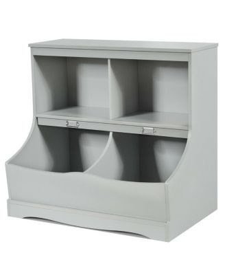 Kids Floor Cabinet Multi-Functional Bookcase