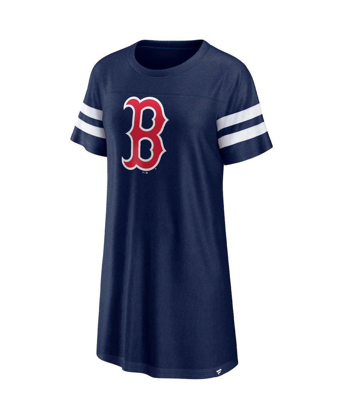 Fanatics Women's Navy Boston Red Sox Iconic Mesh Dress In Navy