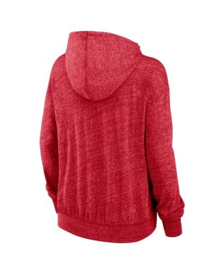 Women's Red Los Angeles Angels Diamond Icon Gym Vintage Lightweight Hooded Top