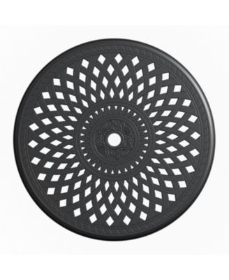 Streamdale 3pc Cast Aluminum Dining Set, 2 Swivel Chairs & 30" Table