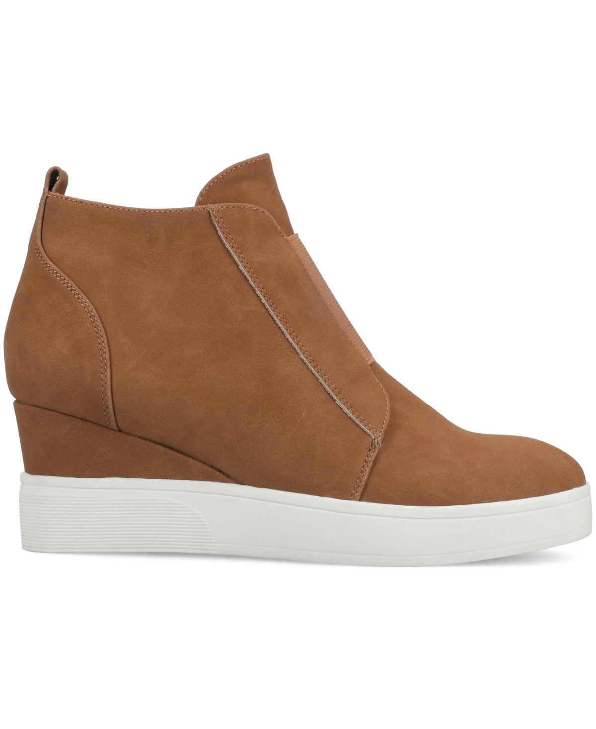 Shop Journee Collection Women's Clara Inside Zip Wedge Sneakers