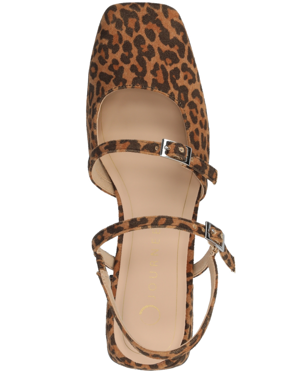 Journee Collection Gretchenn Womens Square Closed Toe Mary Jane Shoes In Animal Print