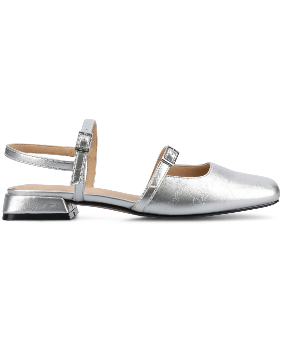 Journee Collection Gretchenn Womens Square Closed Toe Mary Jane Shoes In Gray