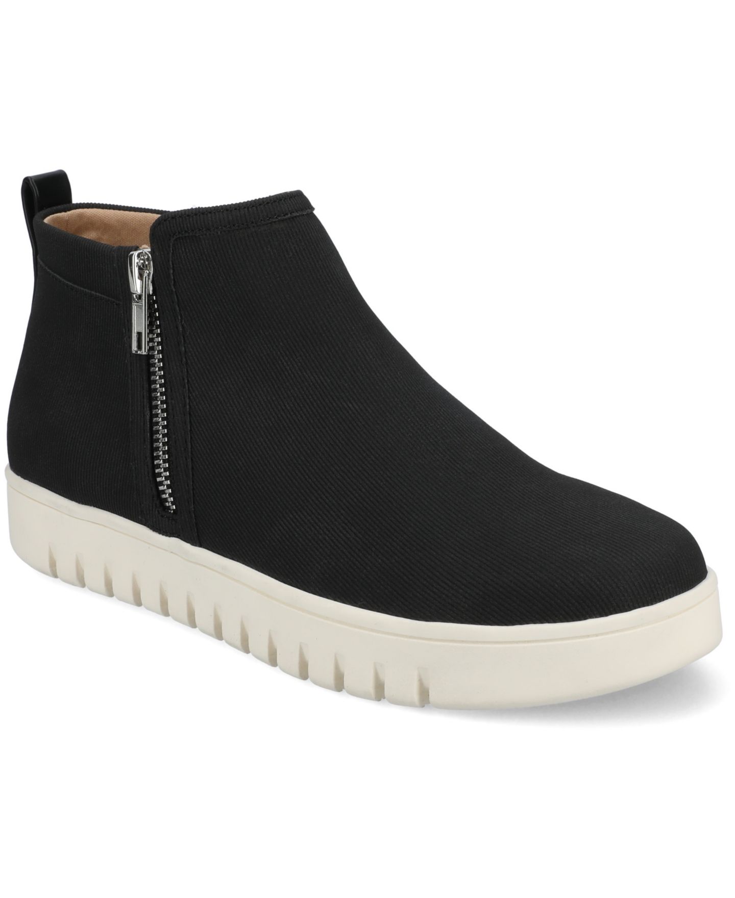 Женские кроссовки Journee Collection Alita Platform Slip On, цвет: Чёрный — фото 1