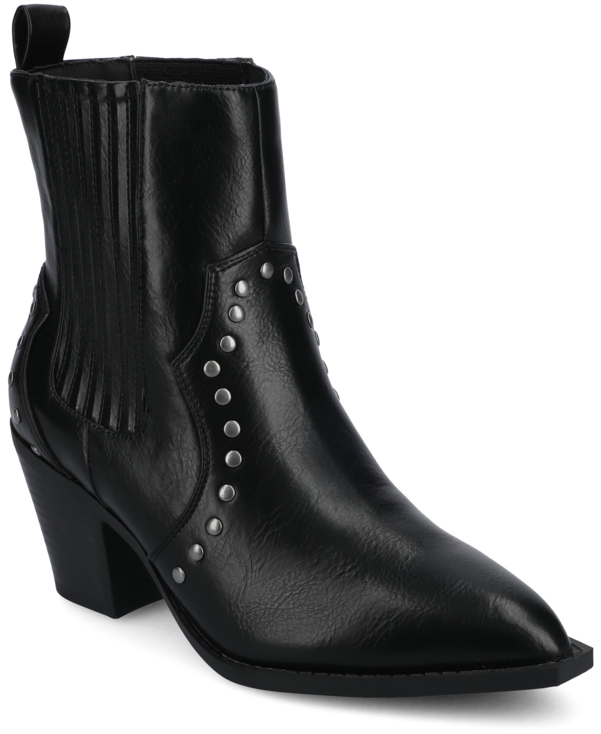 Journee Collection Women's Braylee Western Studded Ankle Booties