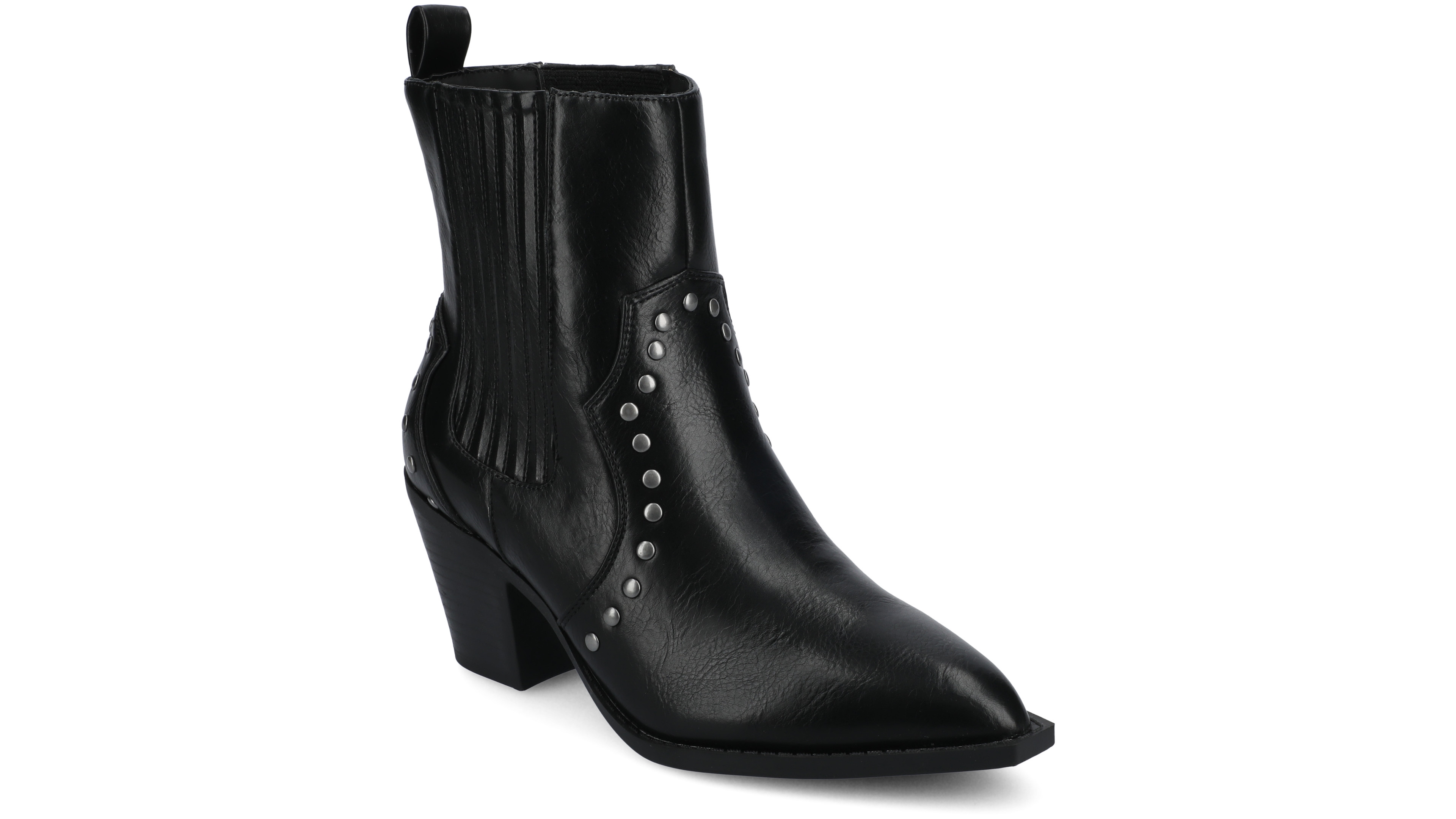 Journee Collection Women's Braylee Western Studded Ankle Booties