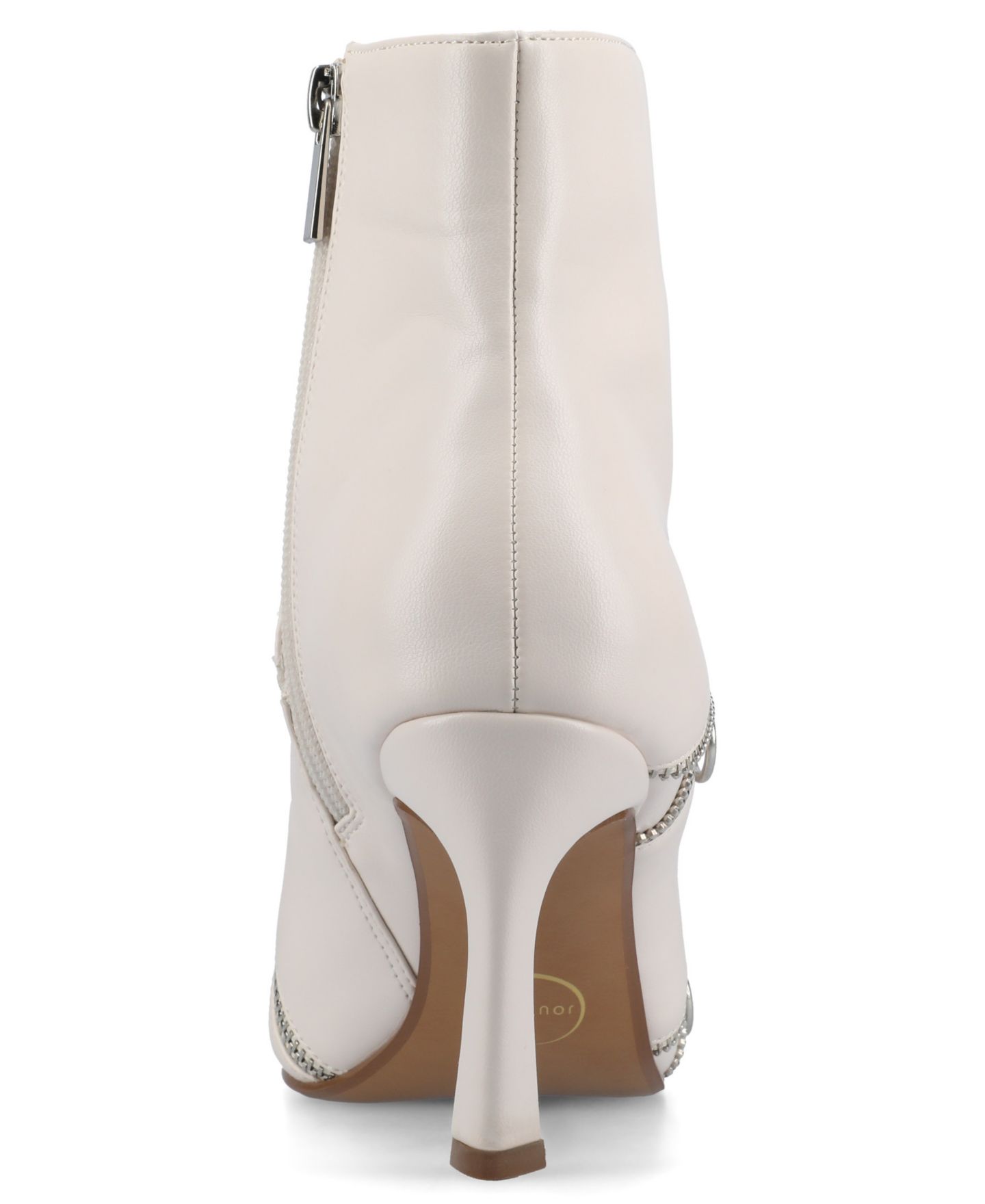 Женские ботинки Journee Collection Catoa Zipper Detail Dress Booties, цвет: Костяной — фото 3