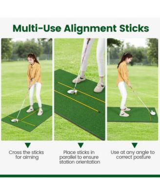 5 x 3 ft Artificial Turf Grass Practice Mat for Indoors and Outdoors