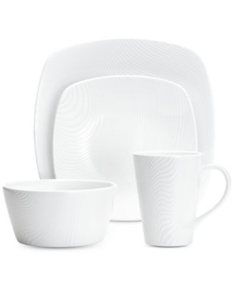 Colorscapes White-on-White Dune 4-Pc. Square Place Setting