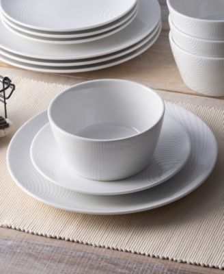 Colorscapes White-on-White Dune 4-Pc. Coupe Place Setting