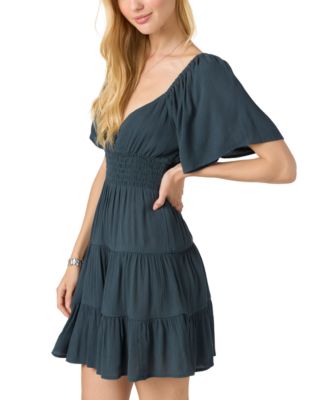 Juniors' Layken Short-Sleeve Solid Mini Dress