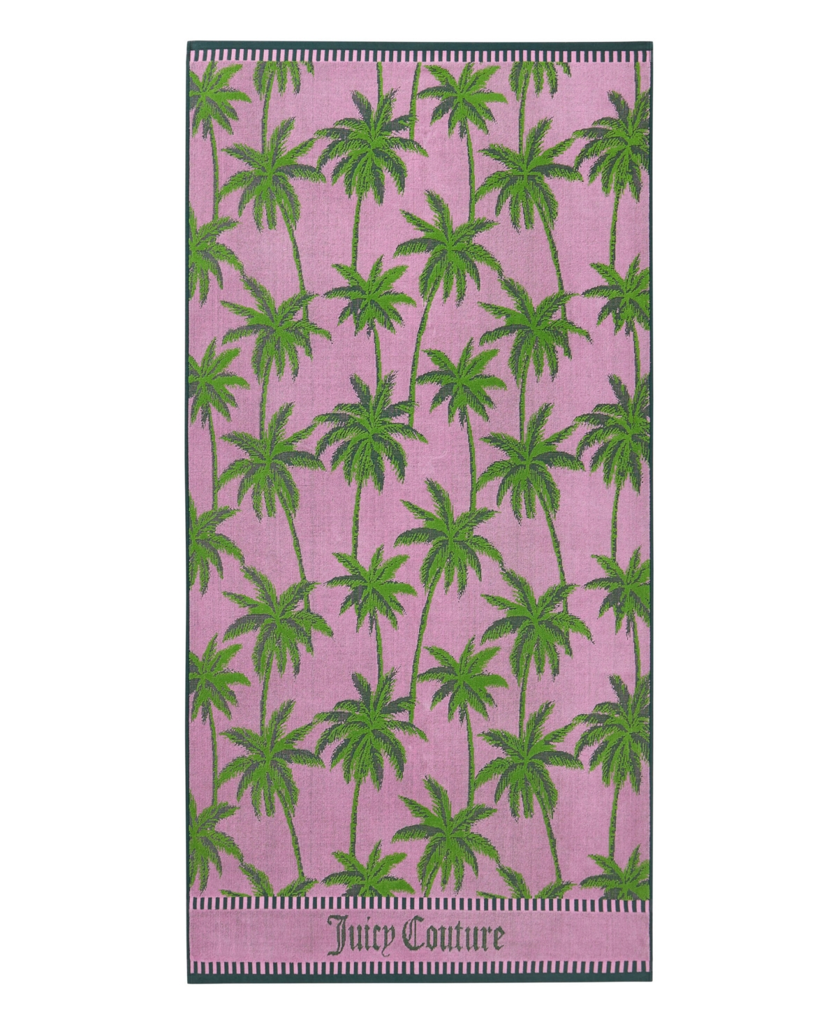 Juicy Couture Palm Trees Cotton Beach Towel, 36" X 72" In Palm Tree