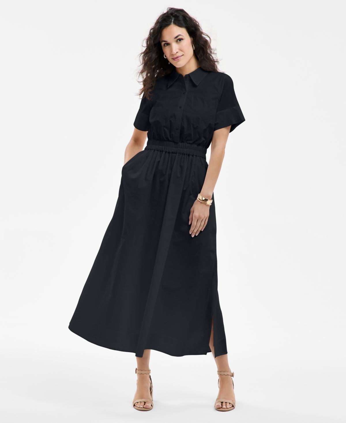 On 34th Women's Cotton Midi Shirtdress, Exclusively At Macy's