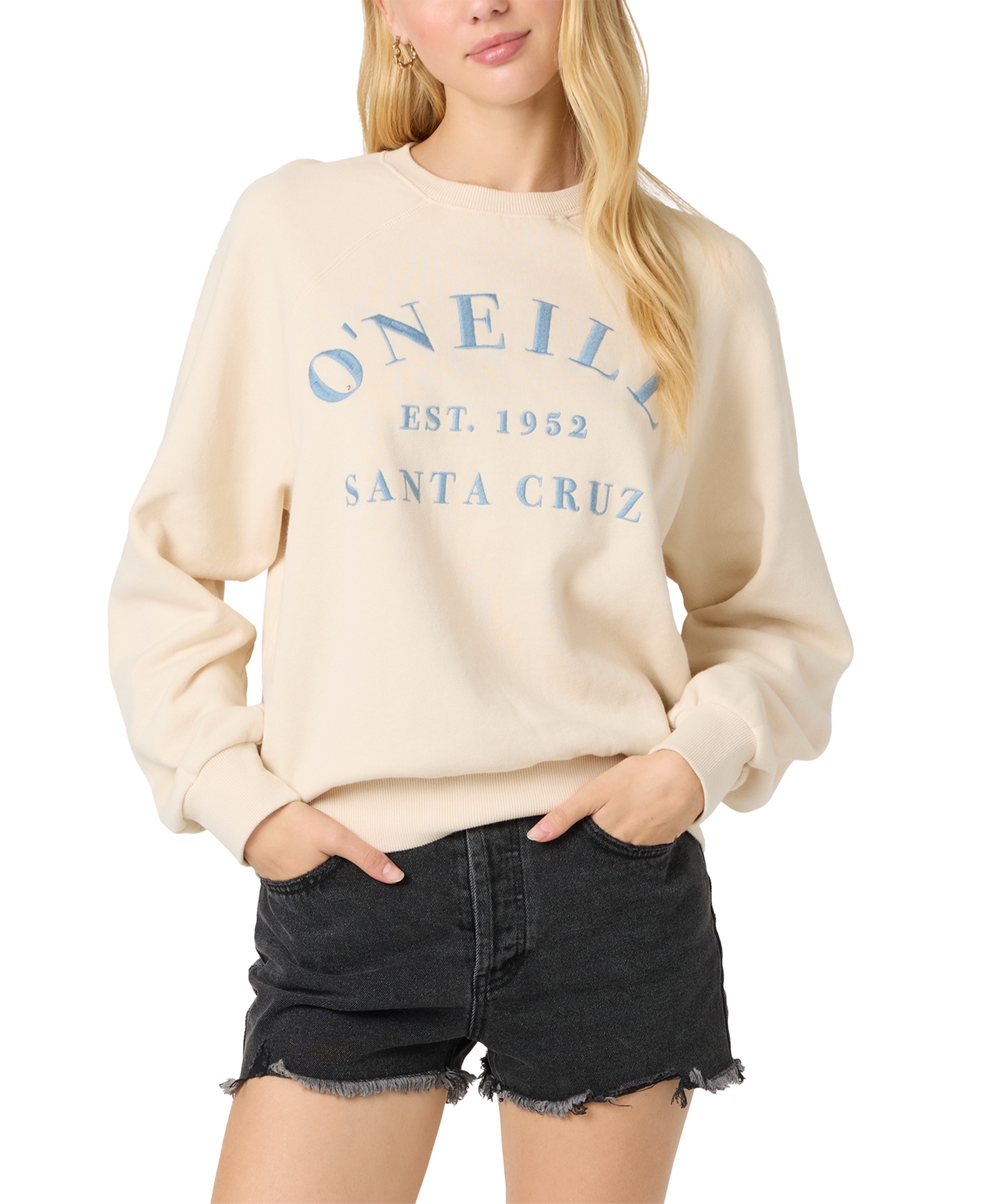 Juniors' Boardwalk Tapioca Pullover Fleece Sweatshirt - Tapioca