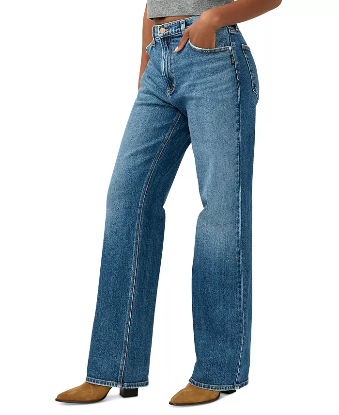 Women's Baggy Mid Rise Bootcut Jeans - thumbnail 2