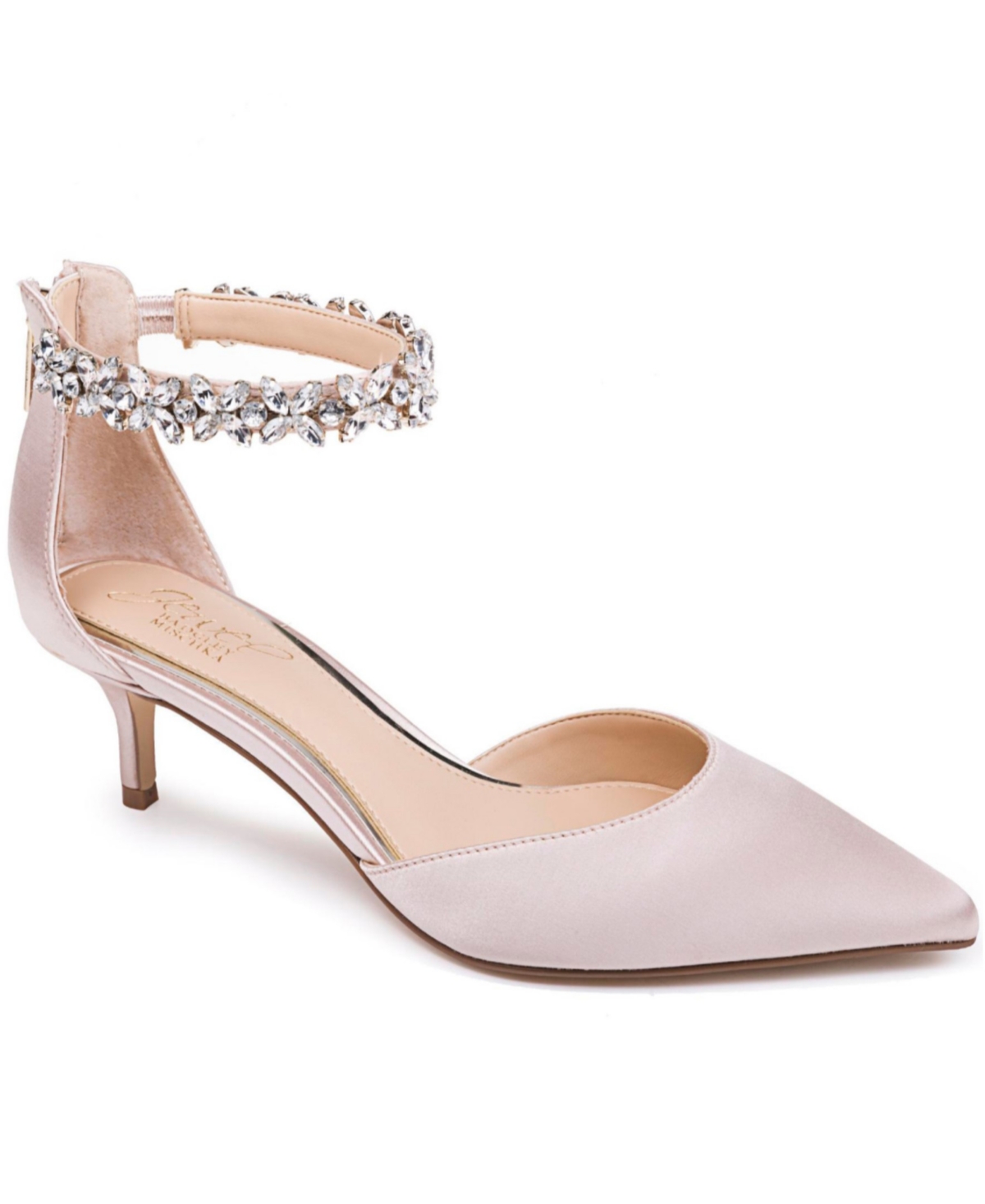 Women's Robles Kitten Heel Evening Pumps - Navy Satin