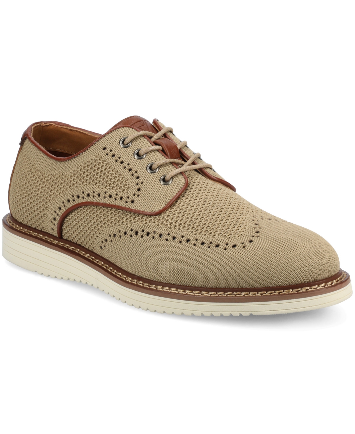 Vance Co. Men's Whitaker Comfort Casual Knit Dress Shoe In Taupe