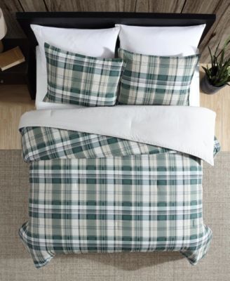 Timbers Plaid Cotton Reversible 2 Piece Comforter Set, Twin
