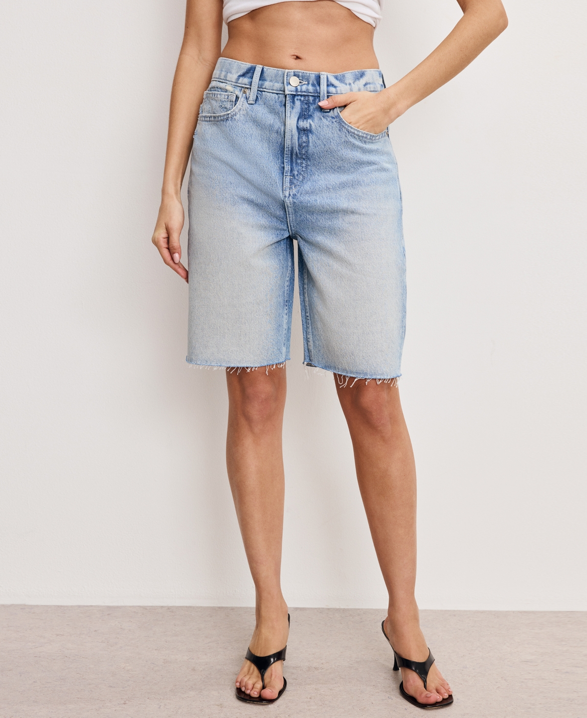 Good American Women's Good Standard Denim Bermuda Shorts