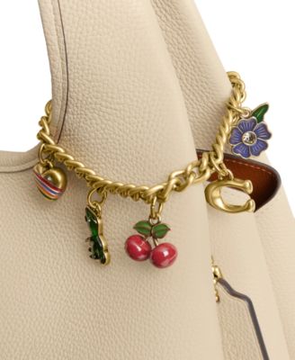 Gold-Tone Motif Chain Bag Charm