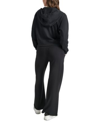 Women's Cotton-Blend Stud-Logo Full Zip Hoodie