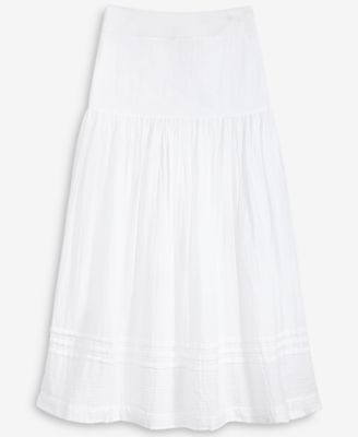 Women's Cotton Gauze Tiered Midi Skirt, Exclusively at Macy's