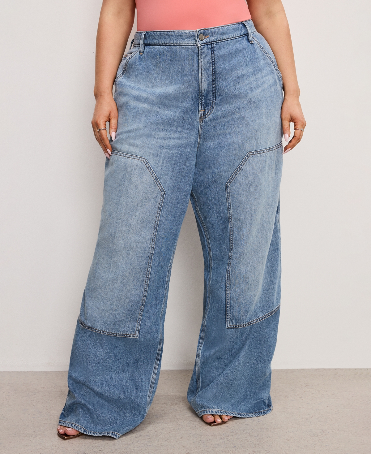 Good American Good Standard Ease Carpenter Jeans In Indigo879