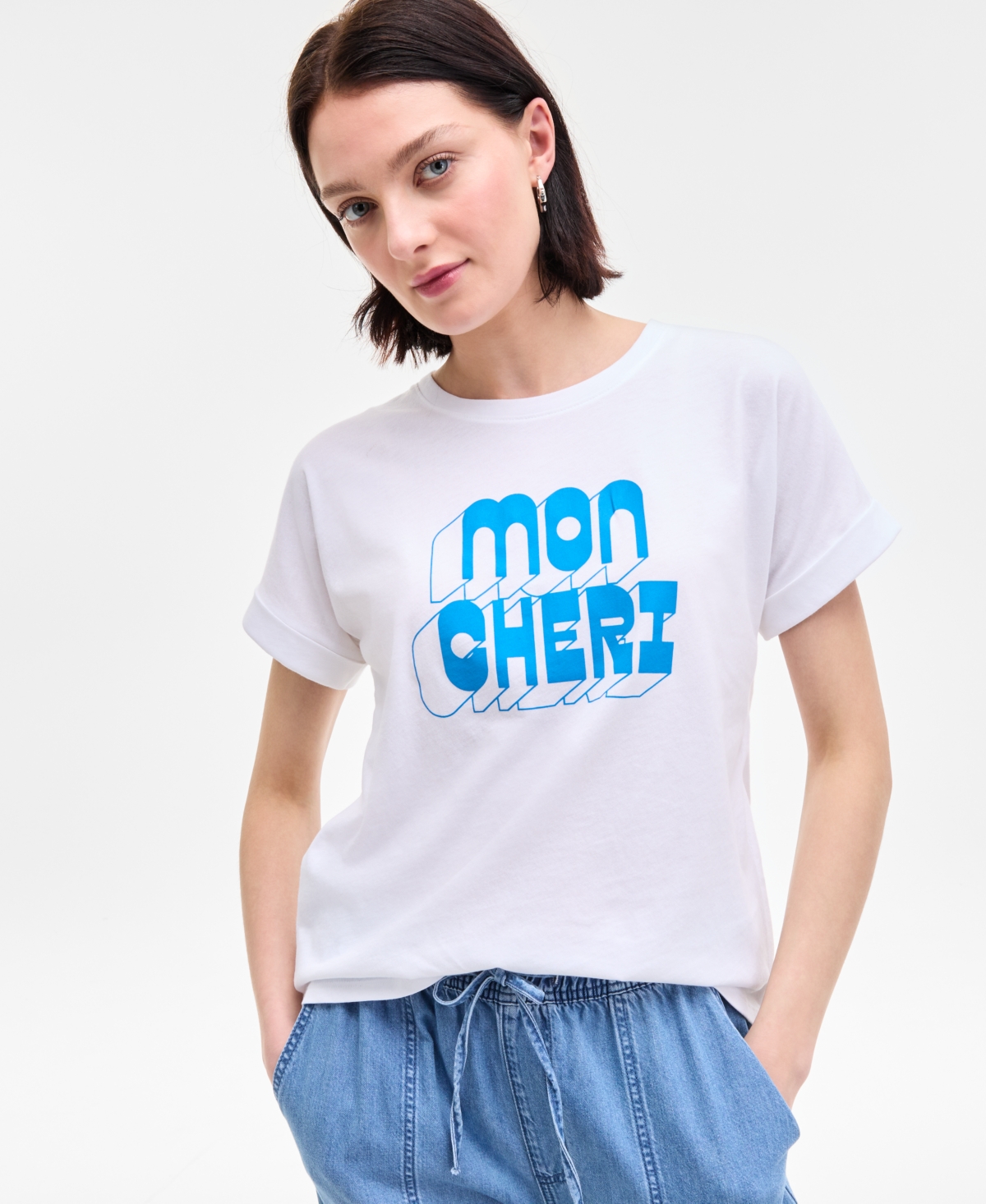On 34th Women's Cuffed Dolman-sleeve Mon Cheri T-shirt, Exclusively At Macy's