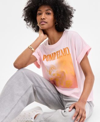 Women's Cuffed Dolman-Sleeve Pompelmo T-Shirt, Exclusively at Macy's