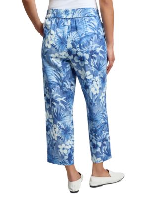 Women's Printed Cropped Pull-On Pants