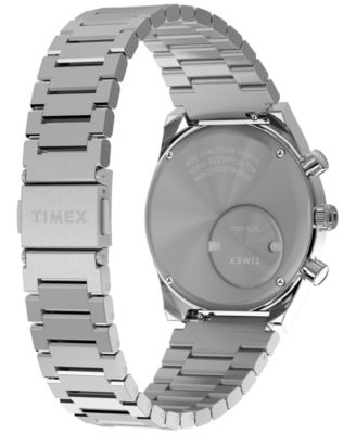 Men's Analog Silver-Tone Stainless Steel Watch, 40mm