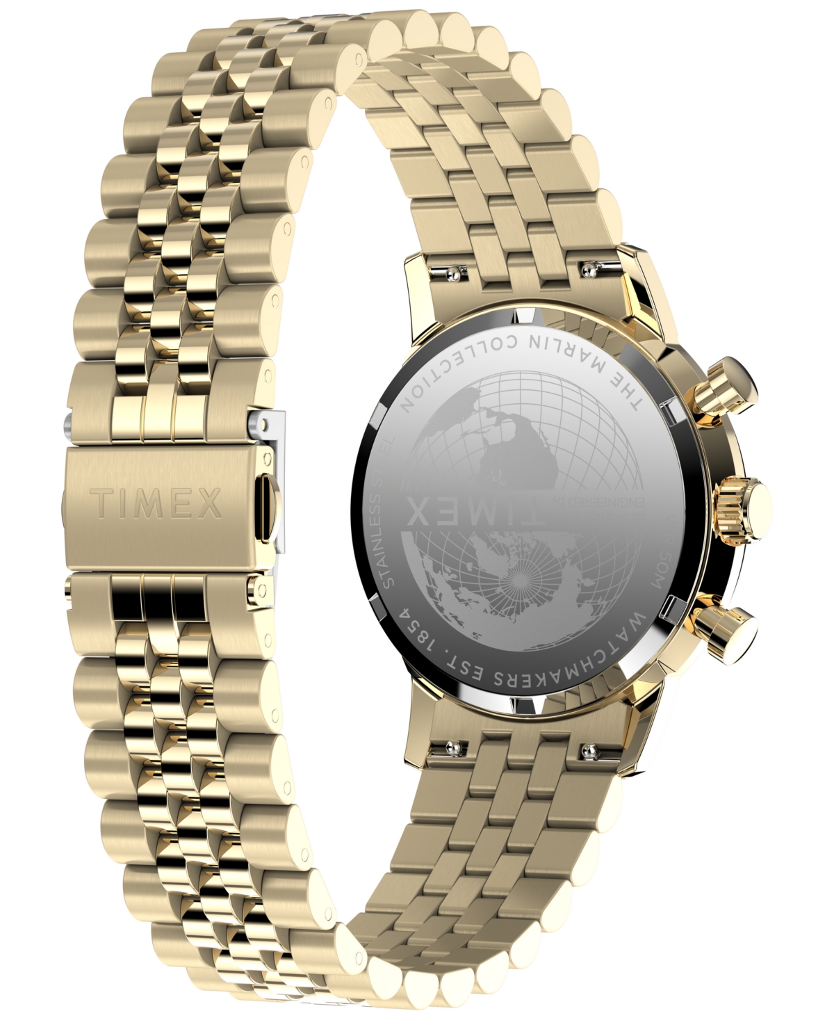 Timex Men's Analog Gold-Tone Stainless Steel Watch, 40mm