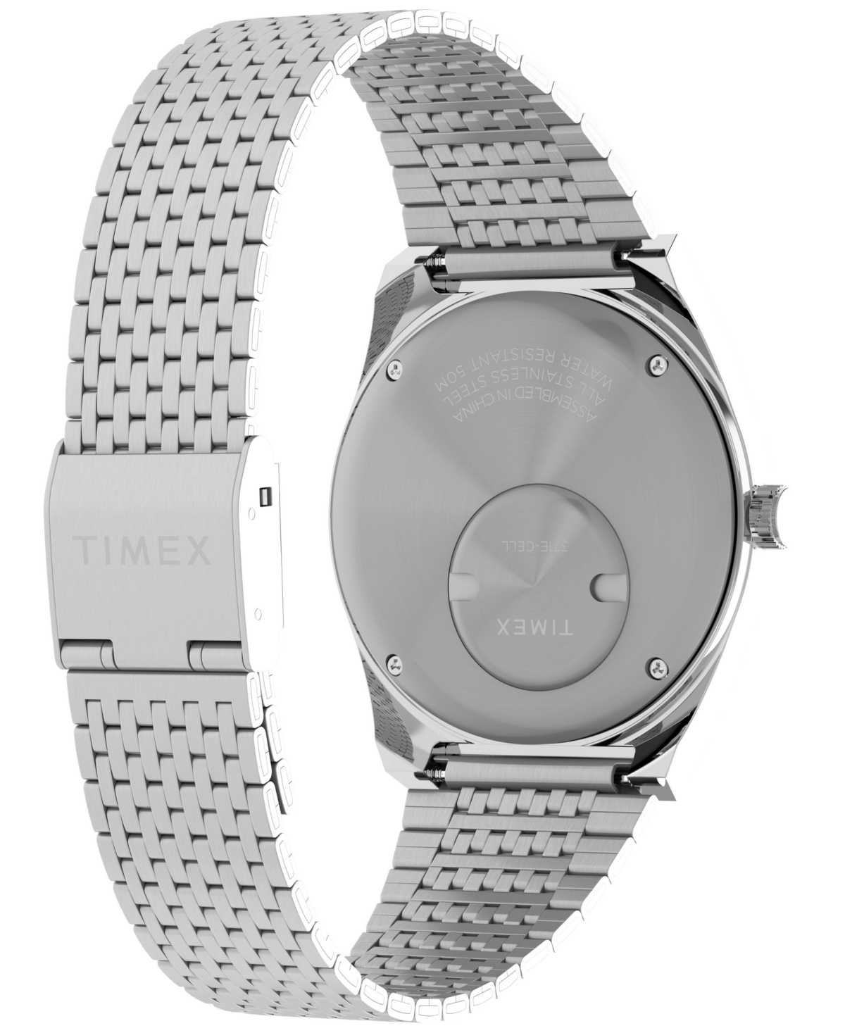 Timex Men's Analog Silver-tone Stainless Steel Watch, 38mm In Silver Tone