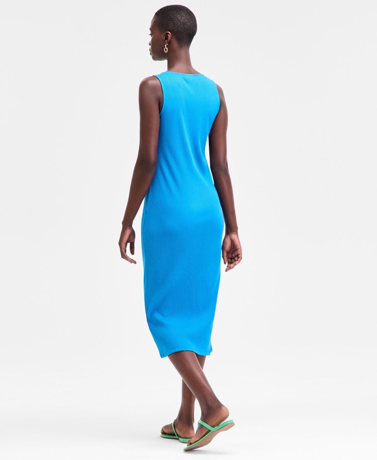On 34th Women's Rib-knit Button Down Midi Dress, Exclusively At Macy's