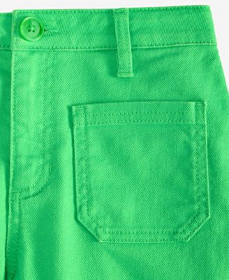 Little & Big Girls Twill Patch-Pocket Shorts, Exclusively at Macy's