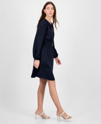 Women's Ruched-Waist Satin Minidress