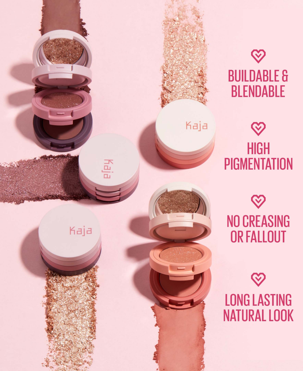 Kaja Eye Bento Bouncy Eyeshadow Trio In Rose Macaron
